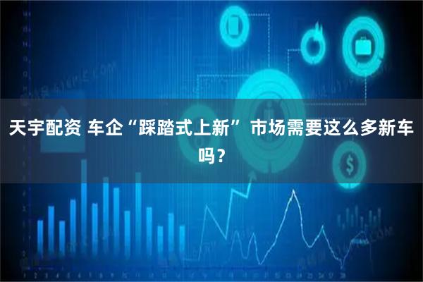 天宇配资 车企“踩踏式上新” 市场需要这么多新车吗？